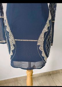 Maya navy beaded mini dress