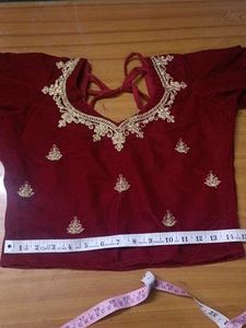 Elegant Maroon Velvet Blouse