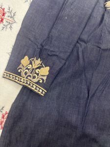 Denim Look Cotton Short Kurti