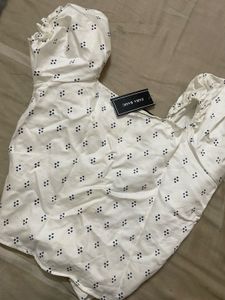 Zara Puff Sleeve Tie Up Top