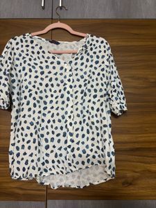 Polka Dot Button-Up Tops