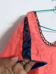 Mini Mirror Work Churidhar Top With Dupatta