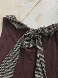 Ribbed Tank Top with Bow