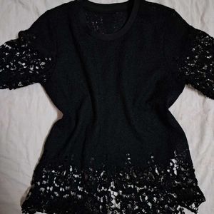 Elegant Black Lace Top