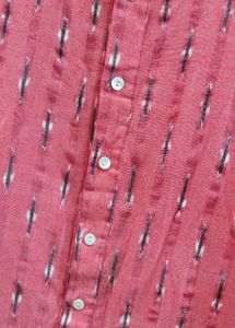 Pink Tiered Midi Shirt Dress