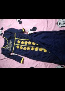 Elegant Navy Blue Kurta Set
