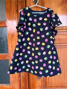 Cute Macaron Print Dress