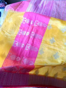 Elegant Yellow Cotton Saree