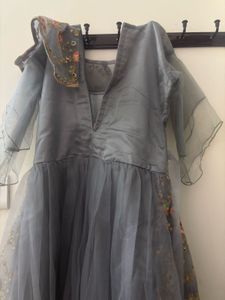 Gray Flower Girl Dress