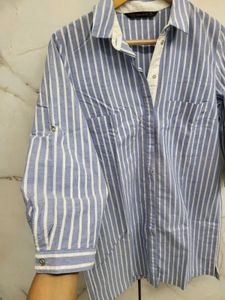 Zara Striped Shirt Dress