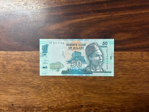 20, 50, 100, 200 MALAWIAN KWACHA BANKNOTES