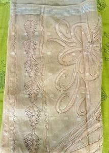 Saree With Nude Colour