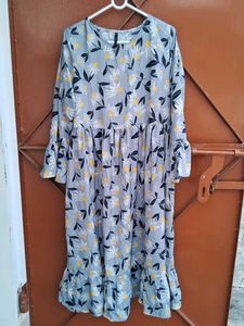 Here And Now Floral Print Ruffle Hem Dress