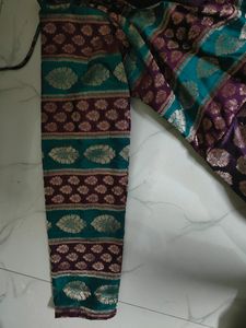 New Purple And Turquoise Beautiful Long Dres