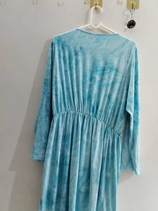 Tie-Dye Mini Wrap Dress