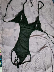 Black Lace Babydoll Lingerie Set Of 2