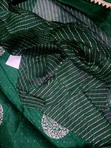 Green Ethnic Partywear Saree