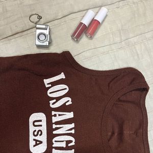 Brown Crop Tank Top🤎