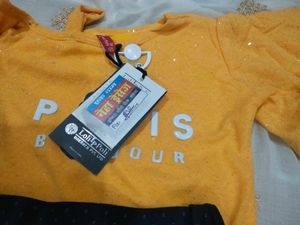Yellow &#34;Paris&#34; Ruffle Sleeve Top.....1top Free