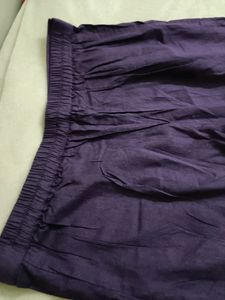 Purple Trouser To Style With Any Kind Of Top ..Kurti ..With Cotton Fabric ..And Pockets On Both Side ..😍✨