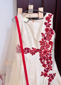 Brand New Classy Cream Ethnic Gown