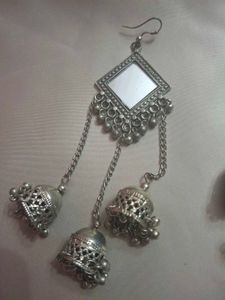 Oxidized Jhumka Earrings