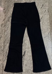 Combo White Wide Leg+Black Flared Denim Jeans