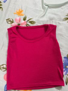 Hot Pink Ribbed Tank Top