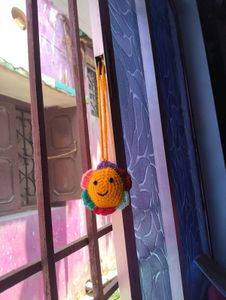 Crochet Smiling Flower Hanger