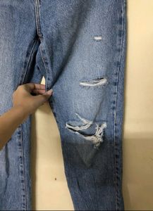 Straight Fit Ribbed Jeans