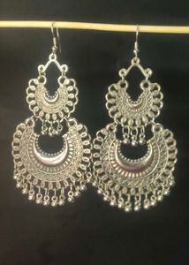 Silver Boho Dangle Earrings