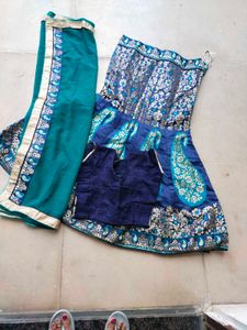 Peacock Colour Lahanga