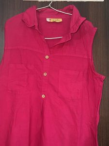 Pink Sleeveless Festive Kurta’s