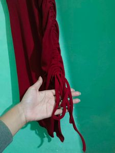 Red asymmetric Bodycon Mini Dress