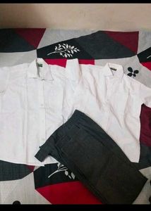 Kids School Dress 2 Shirt And 1 Pant