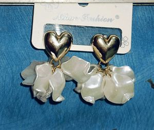 Heart Petal Drop Earrings (Best Quality)