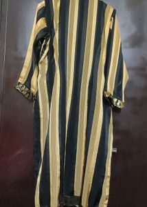 Black &amp; Golden Print Plazo Suit &amp; Dupatta 42 Bust