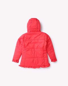 Girls Red Hooded Jacket, 7-8 Years