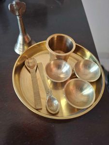 Brass MINI Pooja Thali set for Laddu Gopal