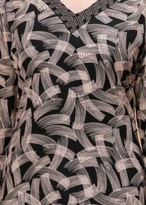 Printed Black Kurta