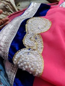 a saree with modern touch