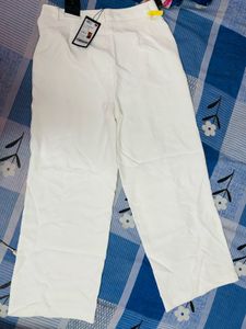 Van Heusen Chic White Wide Leg Pants | Quantity-1