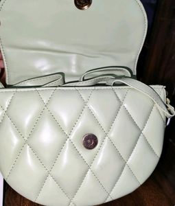 Mixt Mint Green Quilted Sling Bag