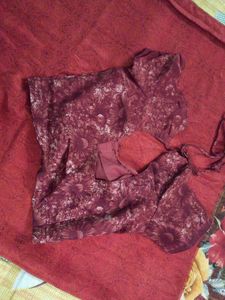 Saree With Stitched Blouse