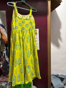 Yellow Printed Dress