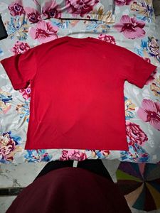 LEOTUDE Cotton Blend Printed Half Sleeve Oversized