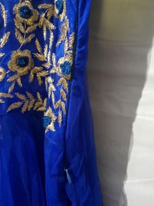 Winning Gown  Of Beauty Pagent Royal Blue