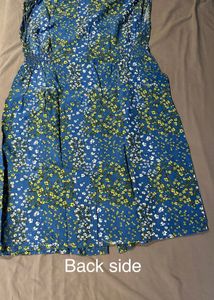 Blue Floral One Piece Dress