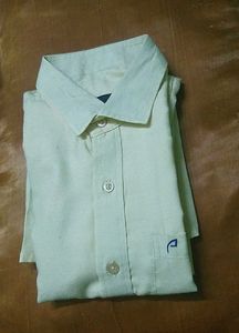 Men Shirt Formal Cream Office Wear
