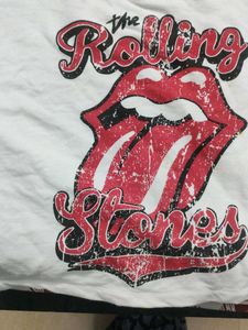 H&amp; M Rolling Stones Graphic Tee Wool Insid Super S